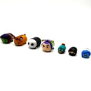Disney Tsum Tsum Lot, Size Medium and Small, 7 Pieces, EUC